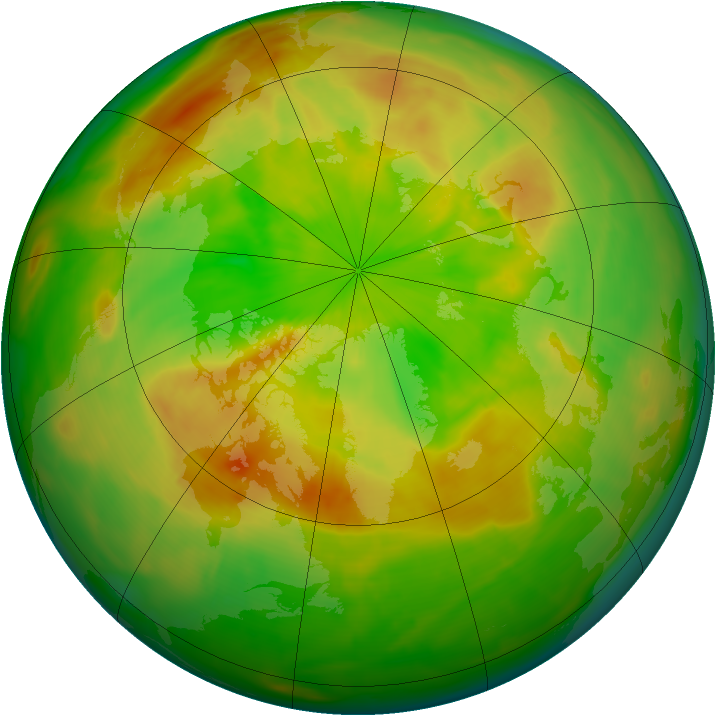 Arctic ozone map for 27 May 2015